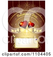 Poster, Art Print Of Romantic Heart Background With Valentines Day Text 2