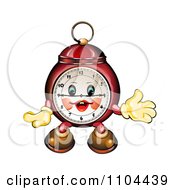 Poster, Art Print Of Happy Red Alarm Clock
