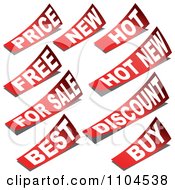 Clipart Red Price Free For Sale Best New Hot Discount And Buy Retail Lables Royalty Free Vector Illustration by dero
