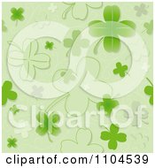 Clipart Seamless Green Four Leaf Clover St Patricks Day Background Pattern Royalty Free Vector Illustration