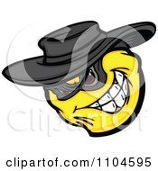 Poster, Art Print Of Yellow Smiley Emoticon Bandit Grinning