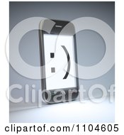 Poster, Art Print Of Smiley Face On A 3d Smartphone Screen