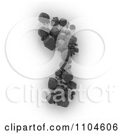 Clipart 3d Coal Forming A Foot Print Royalty Free CGI Illustration