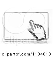 Clipart 3d Hand Computer Cursor Over A Frame Royalty Free CGI Illustration by Mopic