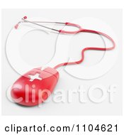 Poster, Art Print Of 3d Internet Based Health Care Services First Aid Stethoscope Computer Mouse