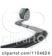 Clipart 3d Curvy Road Way Unrolling Royalty Free CGI Illustration by Mopic
