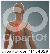 Clipart 3d Glowing Spinal Injury Royalty Free CGI Illustration by Mopic