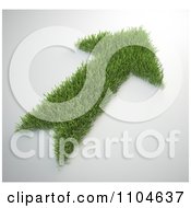 Clipart 3d Grassy Arrow 1 Royalty Free CGI Illustration