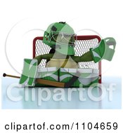 Poster, Art Print Of 3d Ice Hockey Goalie Tortoise