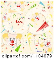 Poster, Art Print Of Seamless Party Clown Background Pattern