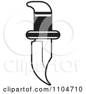 Clipart Black And White Knife Royalty Free Vector Illustration