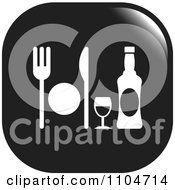 Poster, Art Print Of Black And White Dining Icon