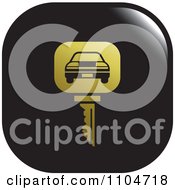 Clipart Black And Gold Rental Car Key Icon Royalty Free Vector Illustration