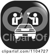 Clipart Black And White Car Sales Men Icon Royalty Free Vector Illustration
