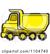 Clipart Yellow Dump Truck 2 Royalty Free Vector Illustration