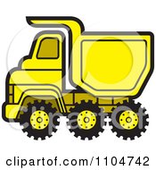 Clipart Yellow Dump Truck 3 Royalty Free Vector Illustration by Lal Perera