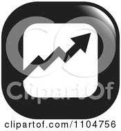 Poster, Art Print Of Black And White Business Statistics Chart Arrow Graph Icon