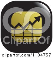 Clipart Black And Gold Business Statistics Chart Arrow Graph Icon Royalty Free Vector Illustration