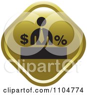 Clipart Gold Financial Businessman Diamond Icon Royalty Free Vector Illustration by Lal Perera
