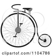 Black And White Penny Farthing Bike