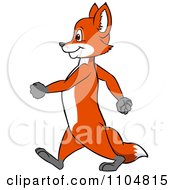 Poster, Art Print Of Happy Fox In Profile Walking Upright