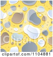 Clipart Seamless Background Of Stones On Yellow Royalty Free Vector Illustration