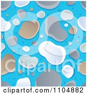 Poster, Art Print Of Seamless Background Of Stones On Blue