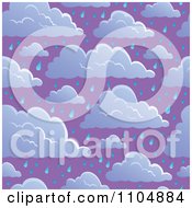 Poster, Art Print Of Seamless Cloud And Rain Sky Background