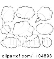 Poster, Art Print Of White Cloud Chat Balloons
