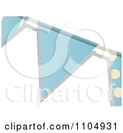 Clipart Blue Bunting Flags On A String Royalty Free Vector Illustration