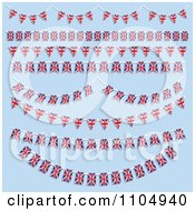 Poster, Art Print Of Union Jack Flag Bunting Banners On Blue