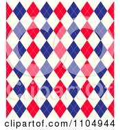 Clipart Seamless Red White And Blue Union Jack Or American Arygle Diamond Pattern Royalty Free Vector Illustration by KJ Pargeter