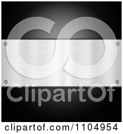 Clipart 3d Brushed Metal Plate On Carbon Fiber With A Light Royalty Free CGI Illustration