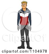 Poster, Art Print Of Happy White Man In Winter Apparel