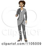 Poster, Art Print Of Hispanic Business Woman In A Pant Suit Holding Up Her Knuckles