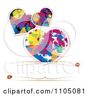 Poster, Art Print Of Splatter Hearts And Ladybugs With Copyspace