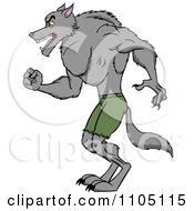 Clipart Strong Werewolf In Profile Royalty Free Vector Illustration by Cartoon Solutions