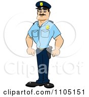 Poster, Art Print Of Strong Police Man Standing