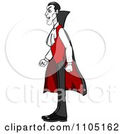 Clipart Dracula Vampire In Profile Royalty Free Vector Illustration by Cartoon Solutions
