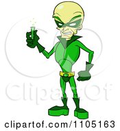 Clipart Evil Villain Holding A Test Tube Royalty Free Vector Illustration by Cartoon Solutions