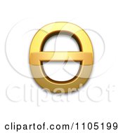 3d Gold Cyrillic Capital Letter Fita Clipart Royalty Free Vector Illustration