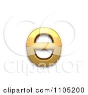 3d Gold Cyrillic Small Letter Fita