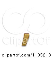 3d Gold Comma Clipart Royalty Free Vector Illustration