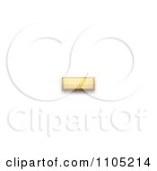 3d Gold Hyphen Minus Clipart Royalty Free Vector Illustration