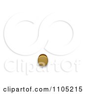 3d Gold Full Stop Clipart Royalty Free Vector Illustration
