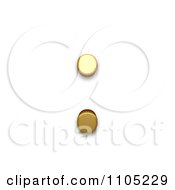 3d Gold Colon Clipart Royalty Free Vector Illustration