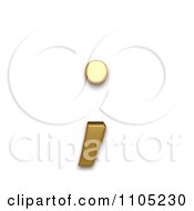 3d Gold Semicolon Clipart Royalty Free Vector Illustration