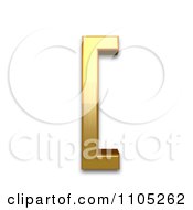 3d Gold Left Square Bracket Clipart Royalty Free Vector Illustration