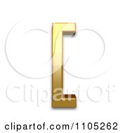 Poster, Art Print Of 3d Gold Left Square Bracket