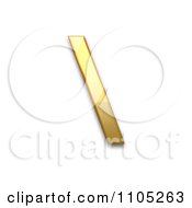 3d Gold Reverse Solidus Clipart Royalty Free Vector Illustration